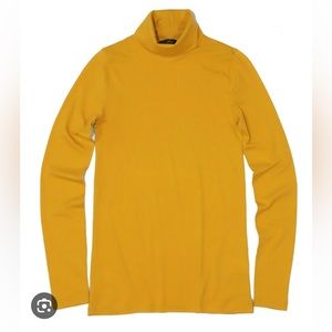 J Crew Tissue Turtleneck in Mustard